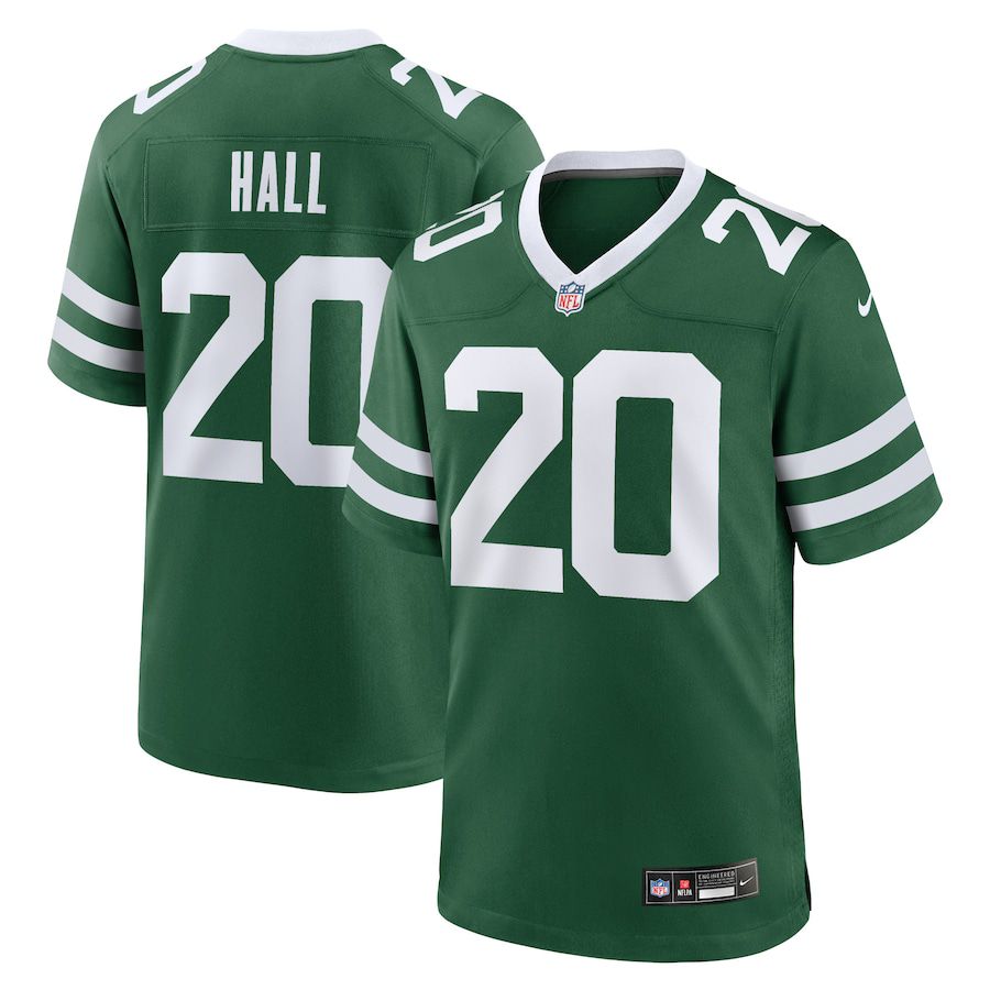 Men New York Jets #20 Breece Hall Nike Legacy Green Game NFL Jersey